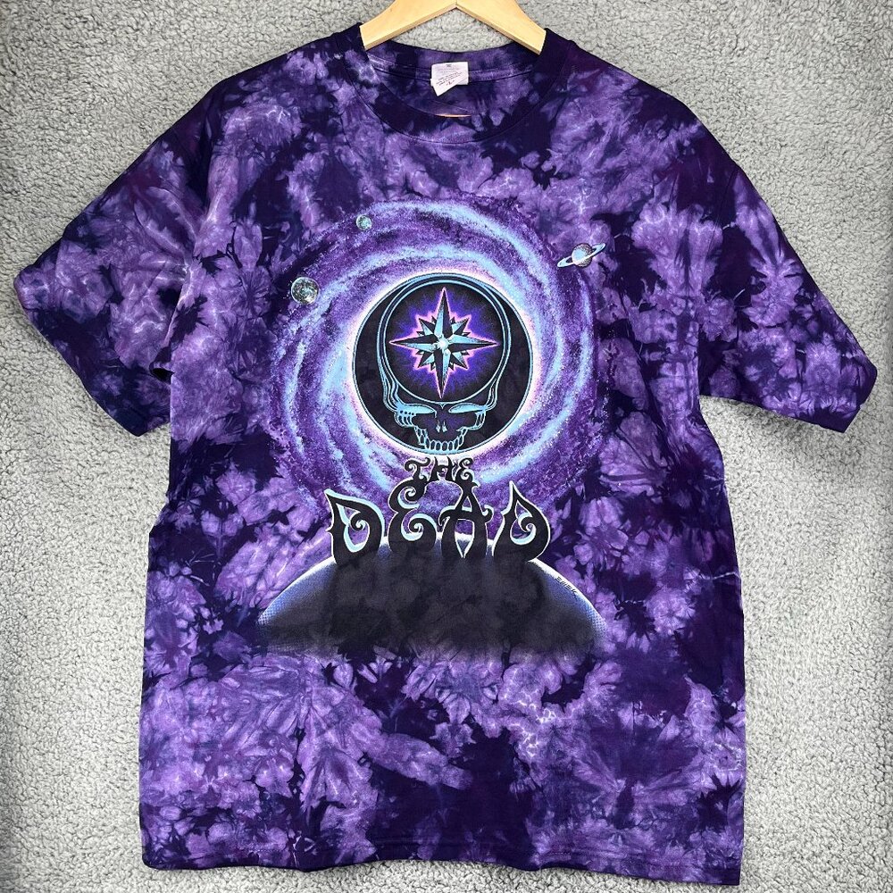 2007 The Dead Purple Tie-Dye Tour T-Shirt Grateful Dead Band Unisex Large